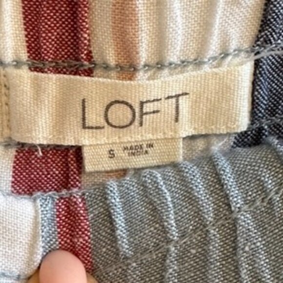 Loft Red, White, and Blue Striped Shorts, Size Small - Picture 2 of 4